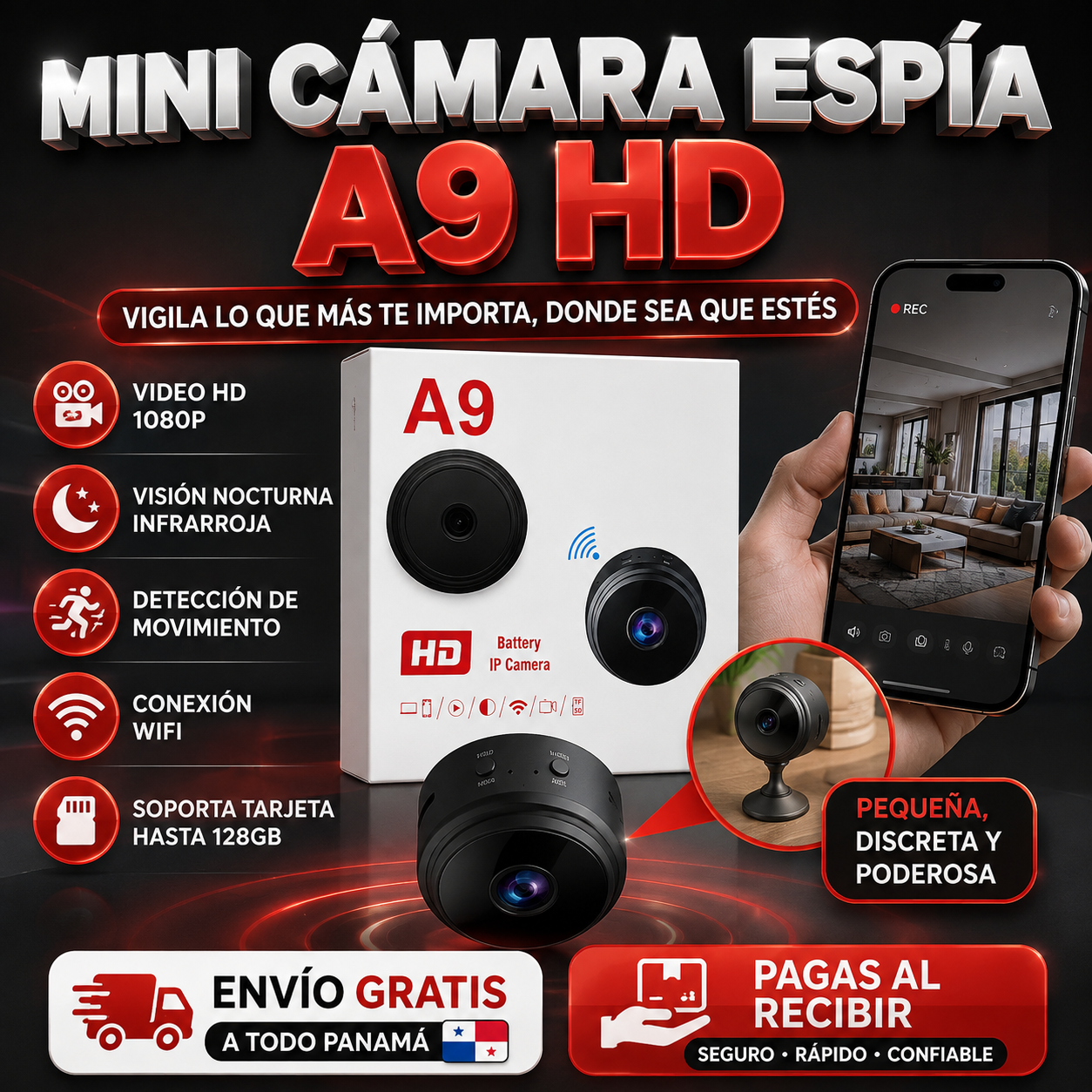 Mini Cámara Espía A9 HD