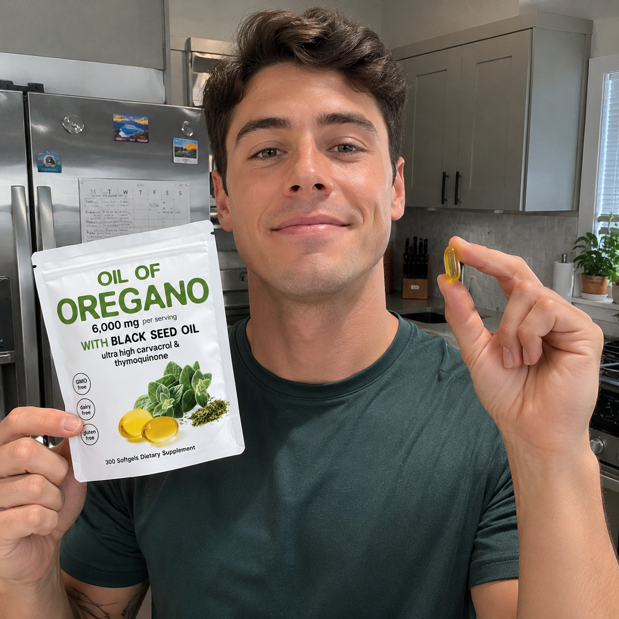 Aceite de Oregano 300 capsulas Blanco